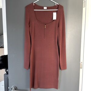 NWT Abercrombie Long Sleeve Mini Sweater Dress size Medium Tall